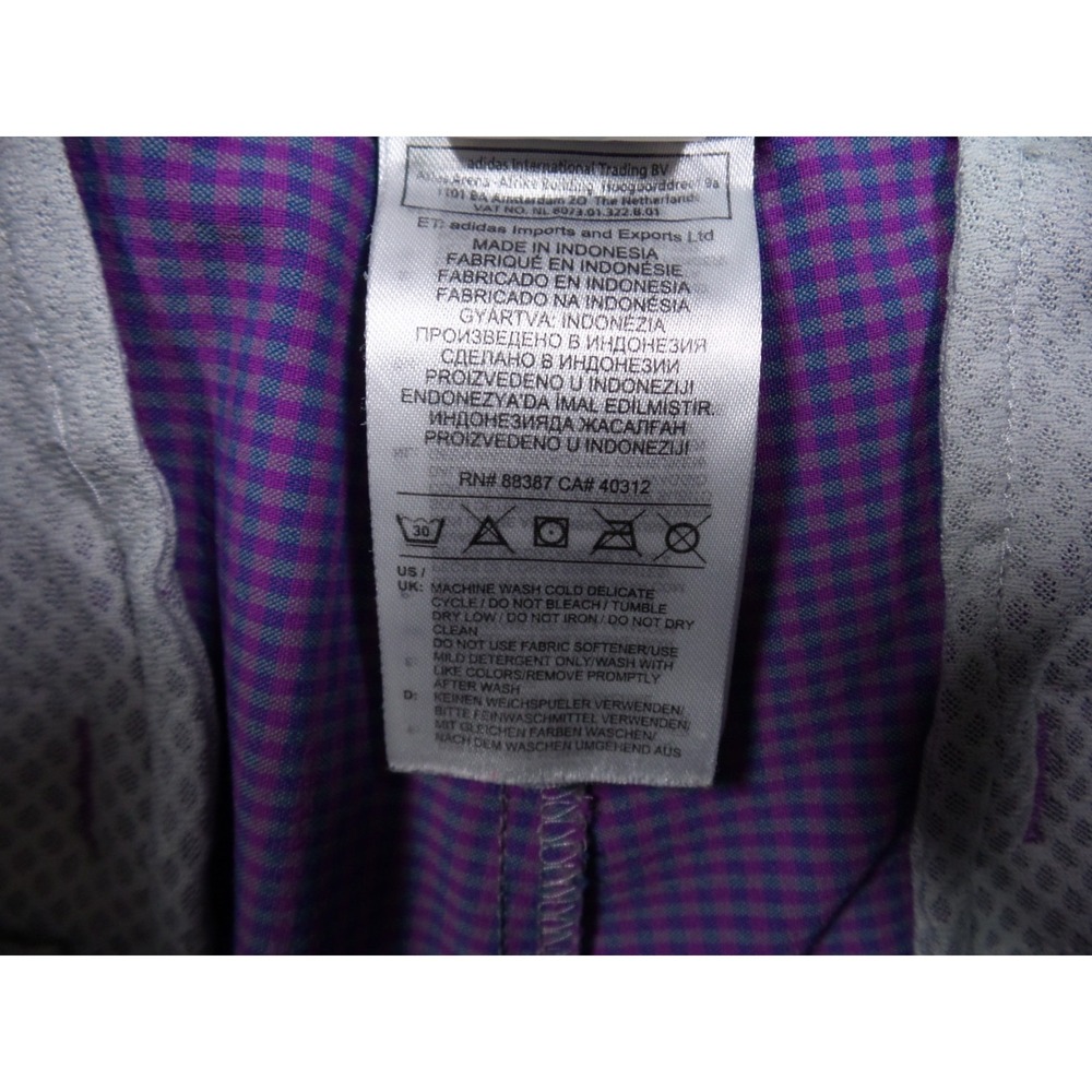 Adidas Golf Shorts Mens Size 32 Purple Ultimate 365 Gingham Plaid Stretch - Picture 12 of 14